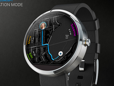 Moto360 - Smart Watch Concept concept interface navigation smart watch
