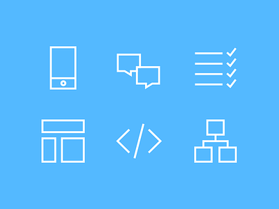 Process icons icons line icons outlines process services simple