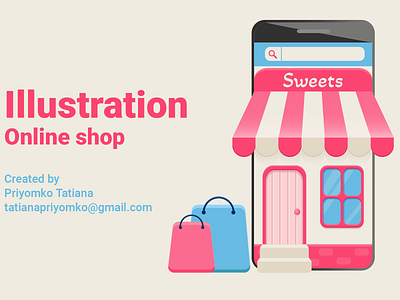 Illustration Online shop