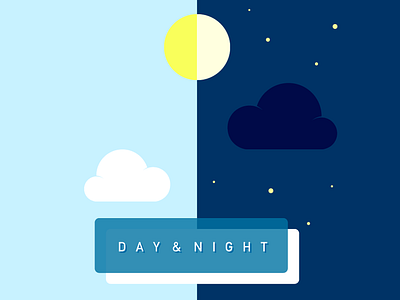 Day + Night day evening illustration moon morning night sky sun vector