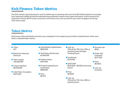 Taken metrics design