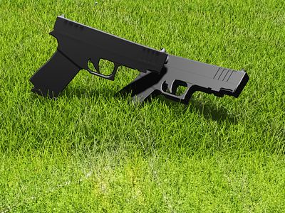Low poly gun 3d design graphic design illustration