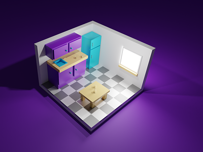 A mini kitchen 3d branding design graphic design illustration