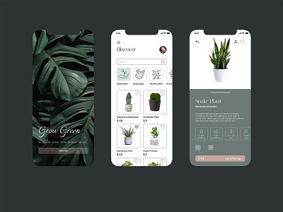 Plants Shop App app design application design figma graphic design ui