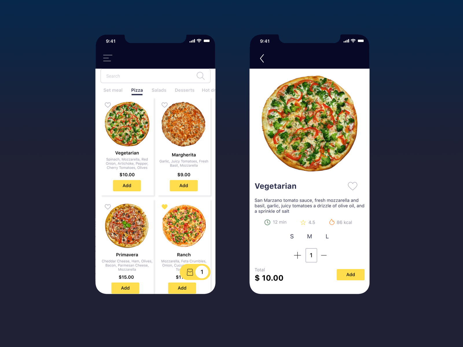 Menu by Kate on Dribbble