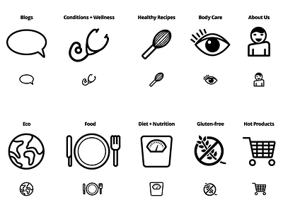 Menu Icons icons menu navigation simple vectors web