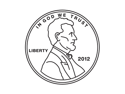 Penny cheap honest abe icon infographic lincoln money pennies