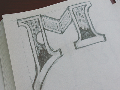 M sketch alphabet hand lettering lettering letters m pencil sketch