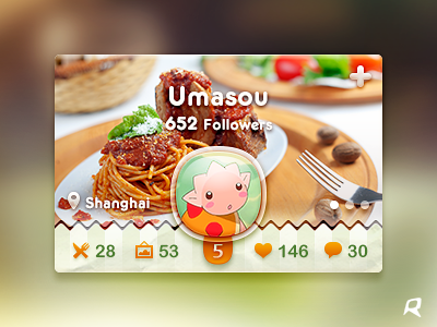 Mini Profile food icon interface profile ui