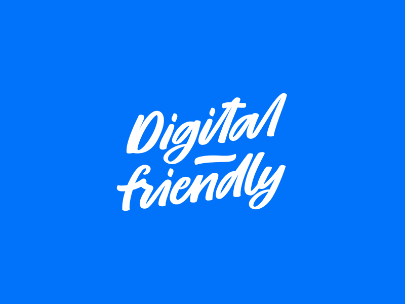 Digital Friendly Logo animation branding design lettering logo logotype motion