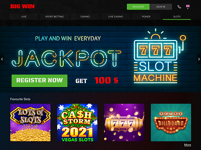 BIG WIN branding casino design gaming graphic design live betting