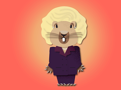 Groundhog Thatcher ai animal cartoon design graphicdesign groundhog illustration illustrator vector