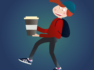 Monday be like ai boy cartoon coffee cute design graphicdesign illustration illustrator man monday vector