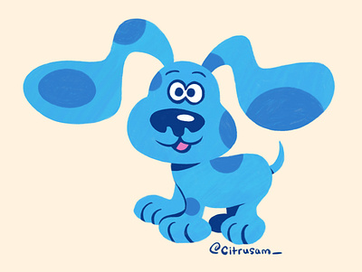 Blue blues clues cartoon cute digital art dog illustration kids lit nick jr nickelodeon