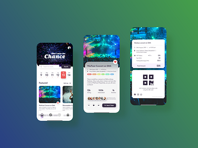 Music Concert Booking - Conceptual App app branding design ui ux