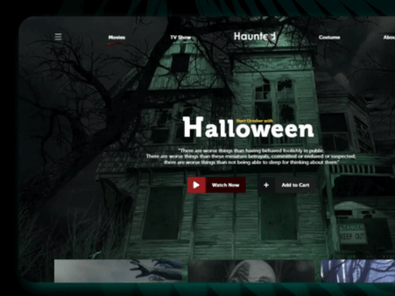 Haunted Live - Concept Landing Page