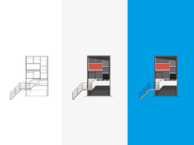 Golden Lane Estate architecture building city estate flat golden icons illustration illustrator lane lines london