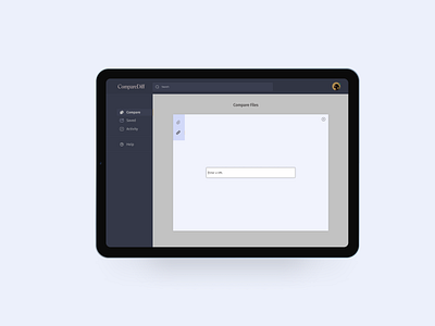 Compare Diff: URL dashboard design ixd product design ui uiux user interface ux web app