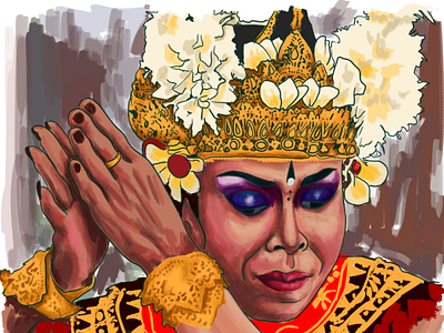 Balinese Dancer Digital Painting
