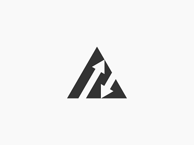 arrow branding design flat icon logo minimal vector