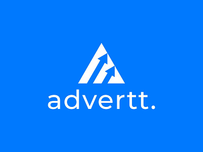 advertt branding design flat logo minimal vector