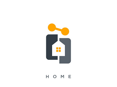 home logo concept branding design flat icon logo minimal vector