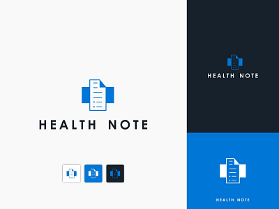 health note logo design branding design flat icon logo minimal vector