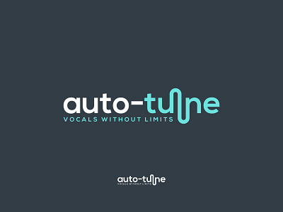 auto tune concept logo branding design logo minimal typography vector