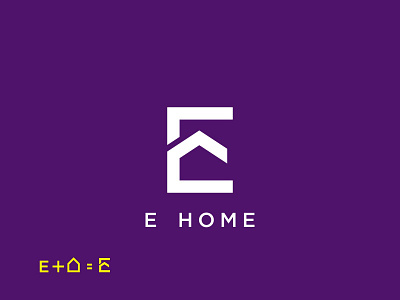 E Home branding clean design flat graphic design icon logo minimal vector