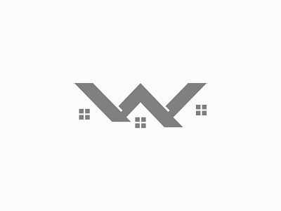 W Home branding design flat graphic design logo minimal vector