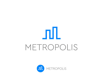 METROPOLIS branding design flat illustration logo minimal vector