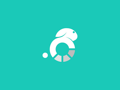 Rabbit art branding clean design flat graphic design icon logo minimal vector