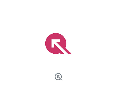 Q Arrow Design art branding clean design flat graphic design icon logo minimal vector