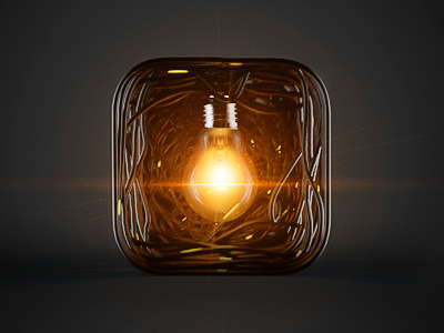 Lightbulb 3d icon lamp light lightbulb