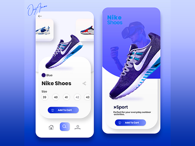 Nike Shoes Mobile App Design design graphic design ui ui design