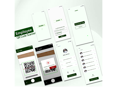 Full Employee QR Code Scanner Mobile App Design branding design graphic design illustration mobile app qr code scanner ui ui design