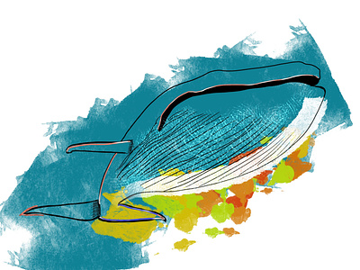 King of the ocean blueocean digital illustration digitalart whale