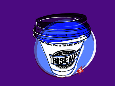 Rise Up Coffee art artist coffee coffee shop design digitalart illustration