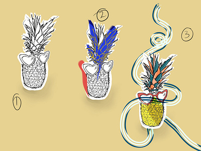 Level up! art artist artwork design digitalart graphic design illustration pineapple