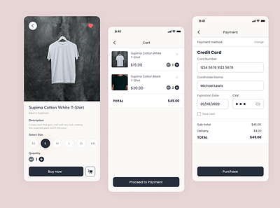 Fashion E-Commerce App - Checkout Page - Daily UI 002 app design graphic design ui ux