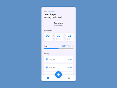 Countdown Timer (Drink Tracker) - Daily UI 014