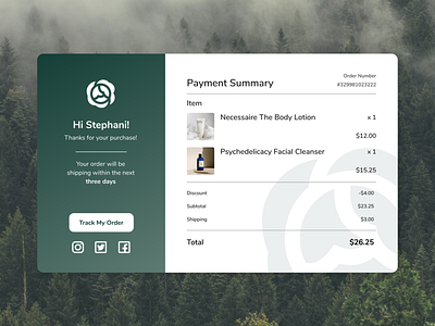 Email Receipt - Daily UI 017 design graphic design ui ux