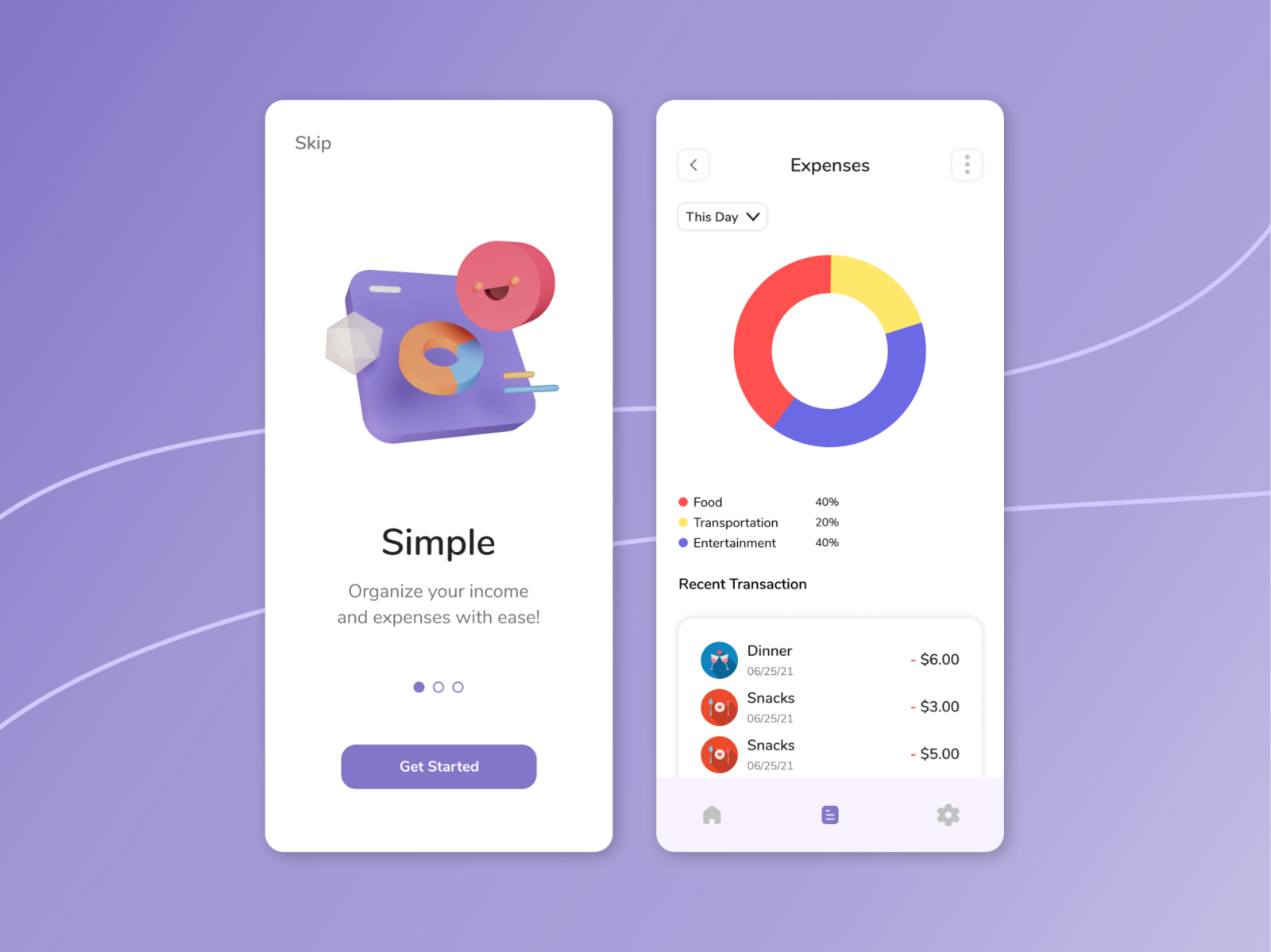 Money Tracker App (Chart Design) - Daily UI 018 by Evandito Rizky on