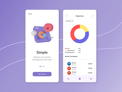 Money Tracker App (Chart Design) - Daily UI 018 design graphic design ui ux