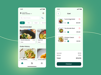 Vegan/Vegetarian Food Delivery App app design graphic design typography ui ux