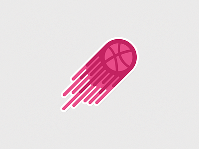 Dribbble Sticker dribbble playoff print sticker vector