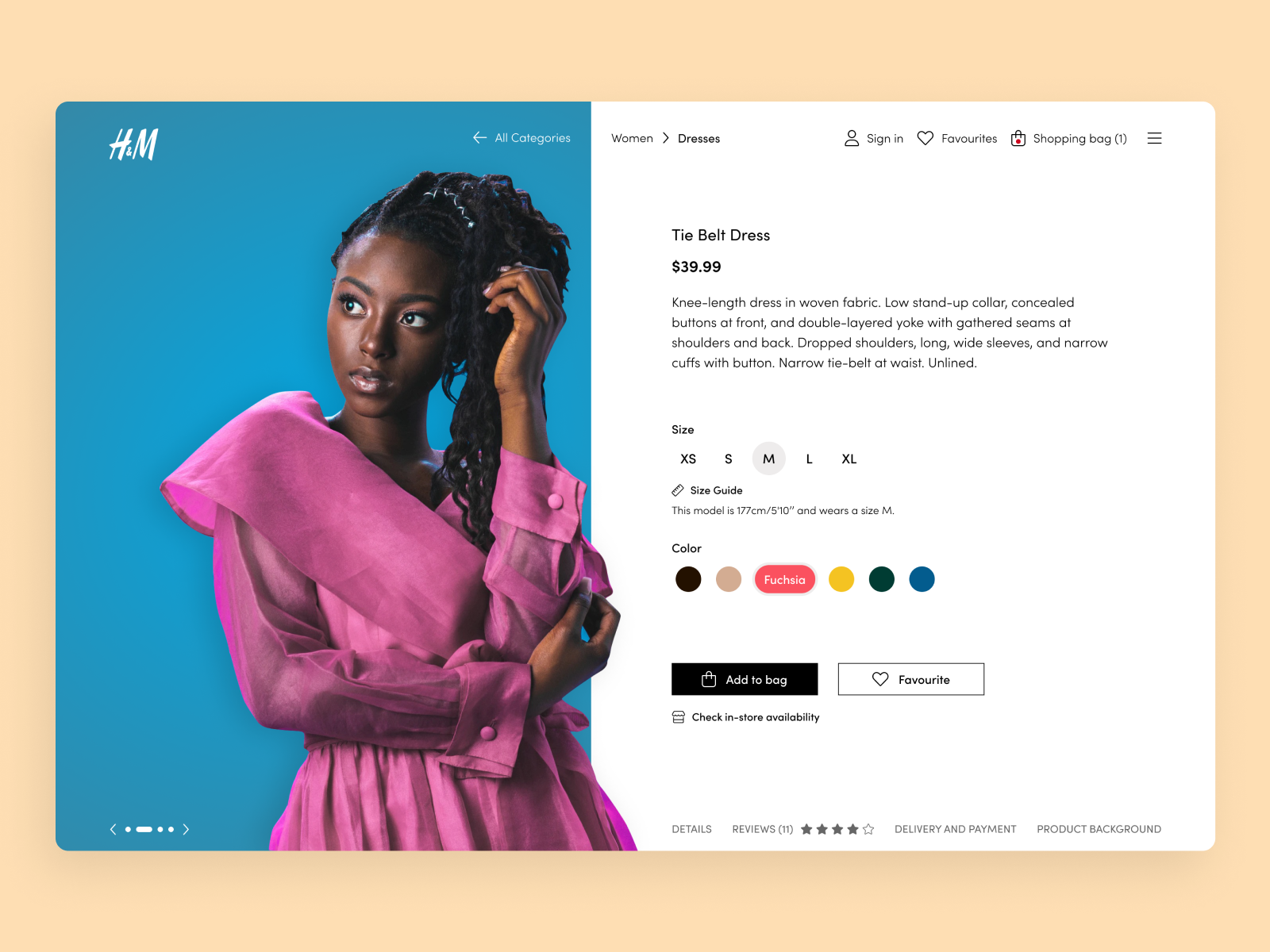 H&M Product Page by Pierre COLSON on Dribbble