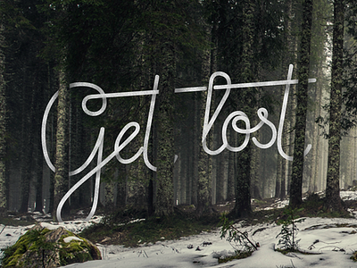 Get lost in nature get lettering lost nature typography vector