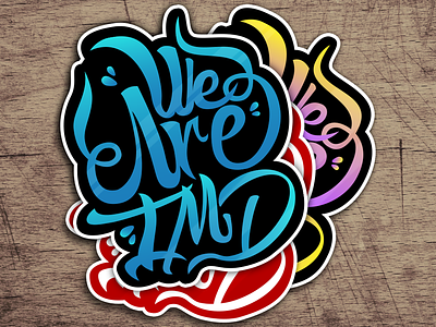 We Are IMD stickers ! are font graffiti imd lettering stickers type we