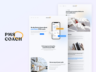 PMS Coach - Website design branding design femtech figma friendly health logo minimal pmdd pme pms soft startup type ui ux webdesign webflow